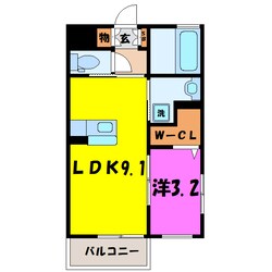 レアルコンフォートⅠ/Ⅱ（高崎市筑縄町）の物件間取画像